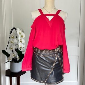 Red Off-Shoulder Blouse by Entro